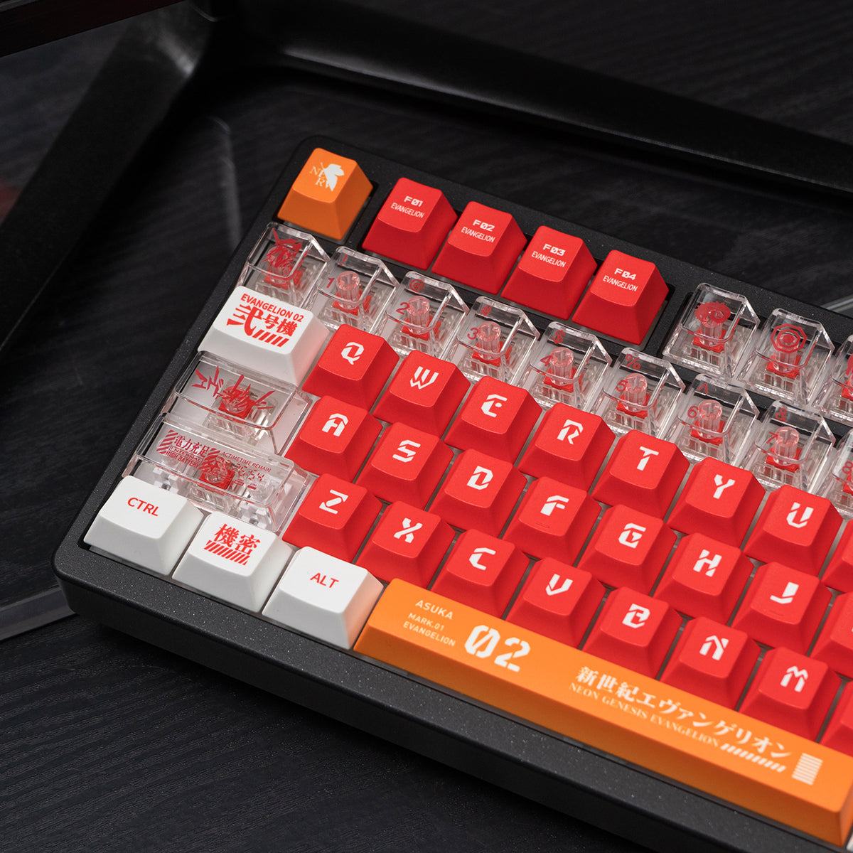 EVA mecha themed mechanical keyboard keycaps complete set PBT sublimation/PC transparent transfer printing factory height