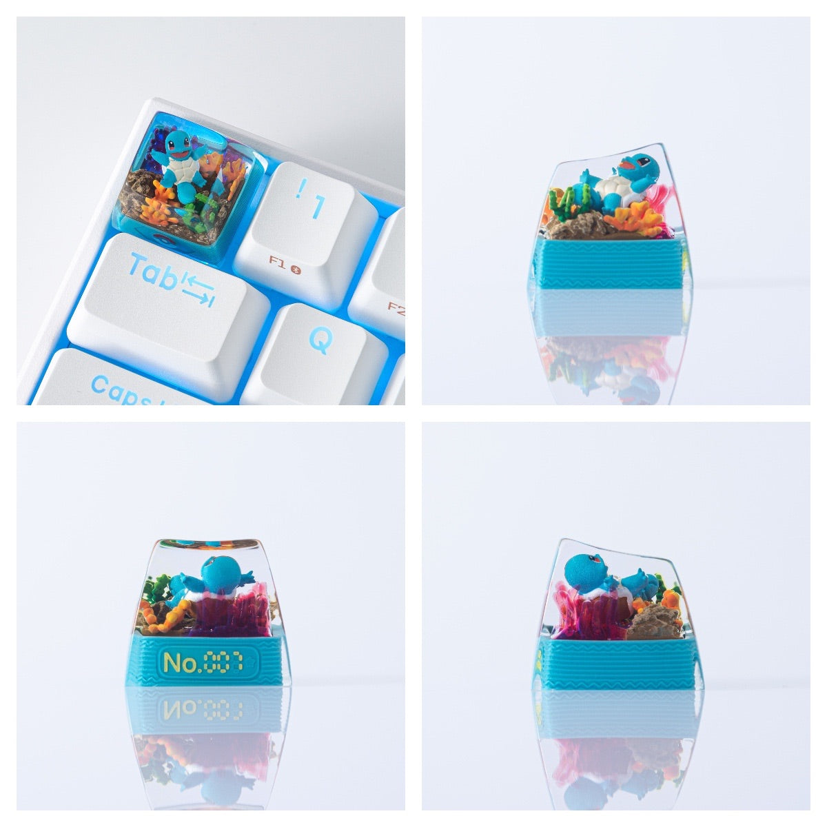 Customized personalized keycaps DIY resin drip glue translucent single ESC customized Pok é mon pet Pok é mon 3D picture book mechanical keyboard resin translucent keycaps