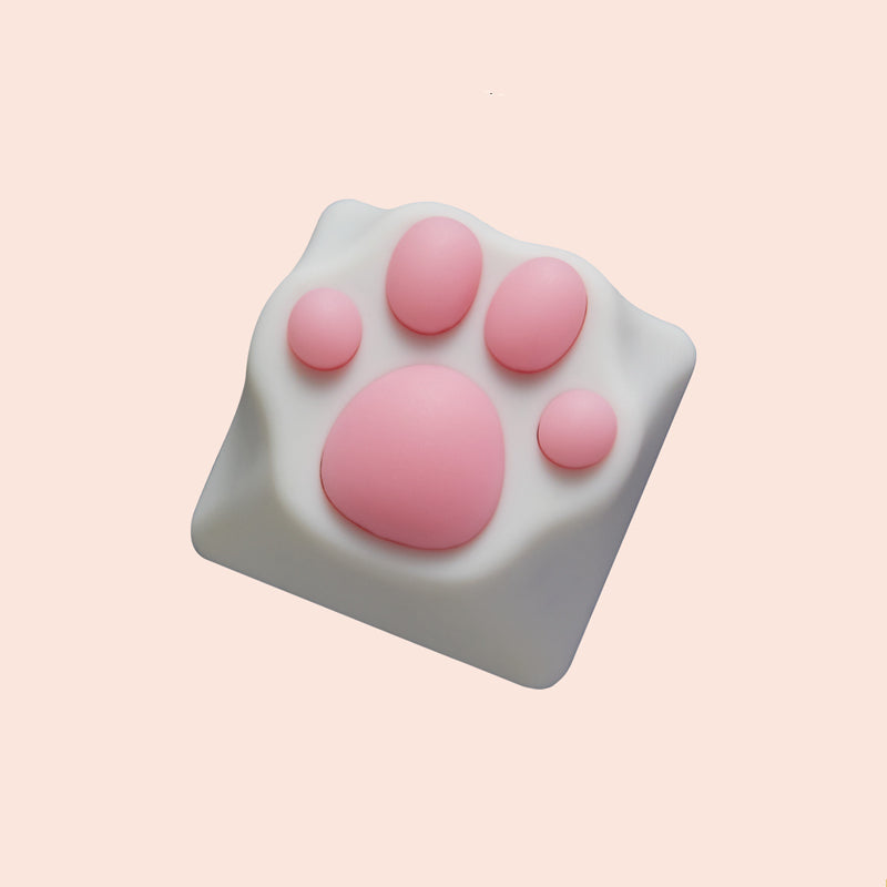 Resin cute cat paws, silicone meat pad personalized keycaps, mechanical keyboard decorative keycaps