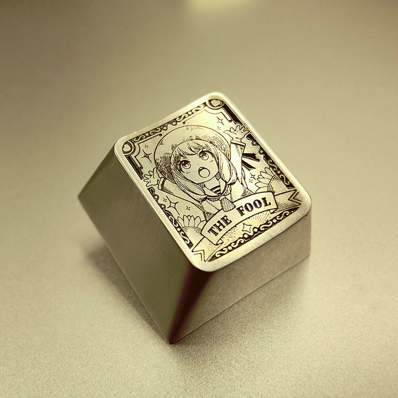 SPY × FAMILY, Anya1u titanium alloy plain carving, personalized keycaps, mechanical keyboard decorative keycaps