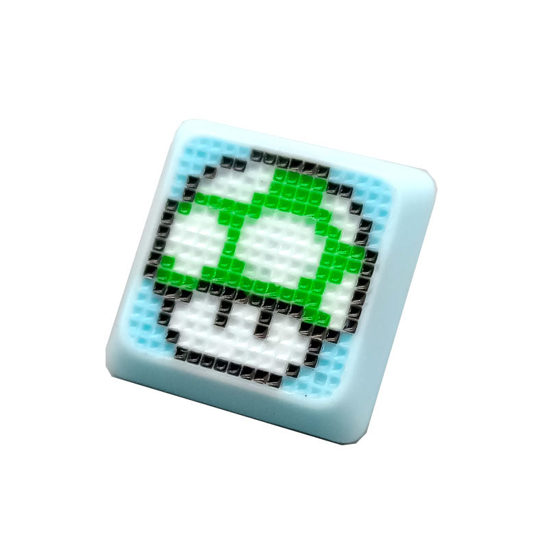 Super Mario, pixel style, adaptable to NuPhy Air switch with highly personalized keycaps. Decorative keycaps