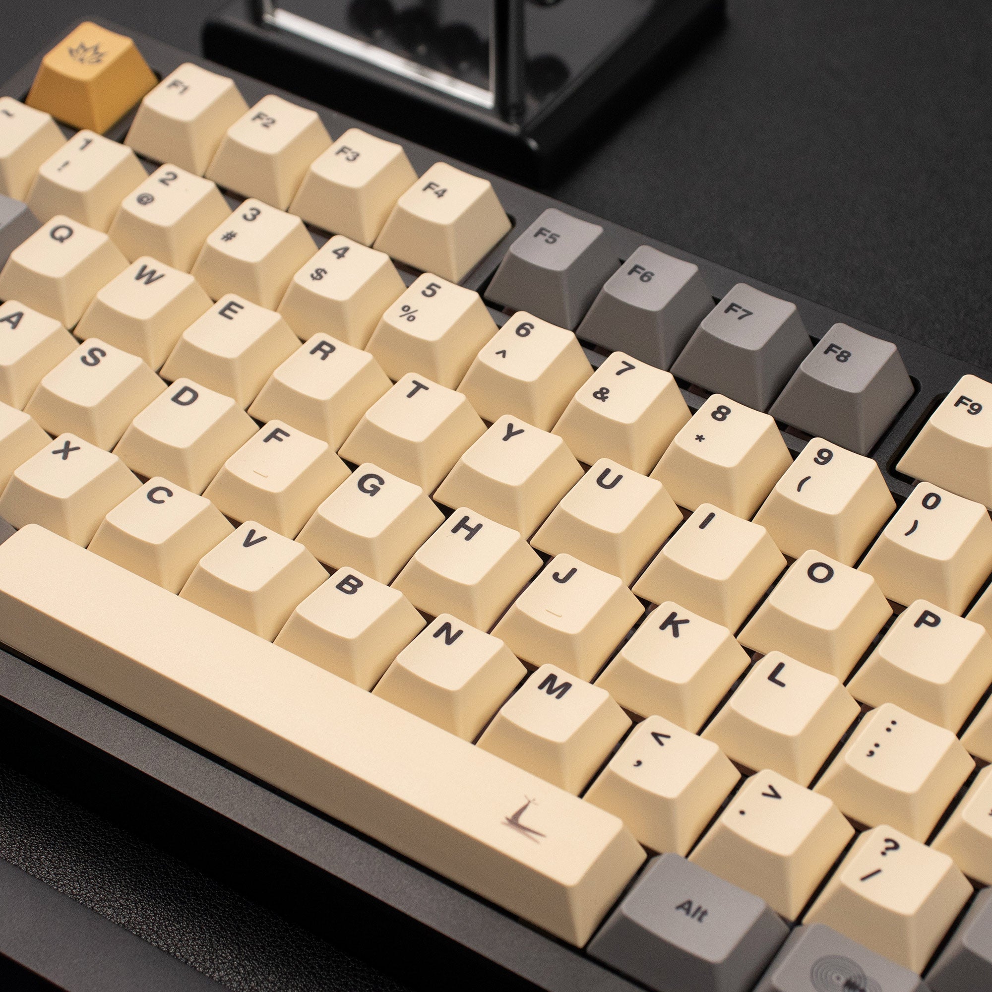 Zen themed rice white/gray/yellow keycaps PBT thermal sublimation original mechanical keyboard keycaps