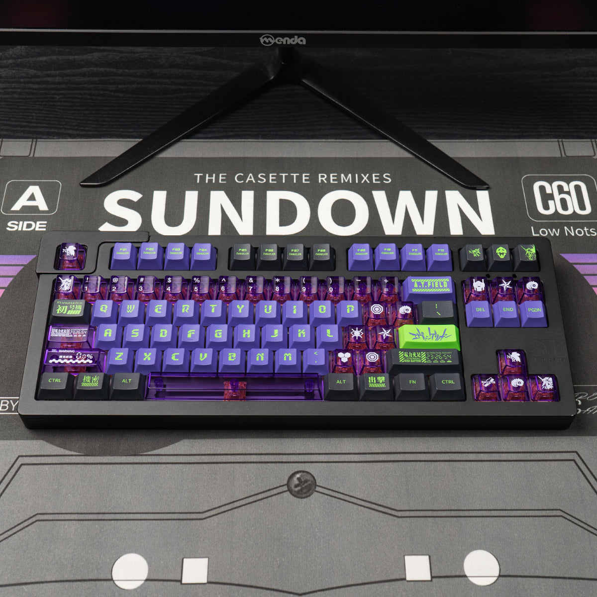 EVA mecha themed mechanical keyboard keycaps complete set PBT sublimation/PC transparent transfer printing factory height