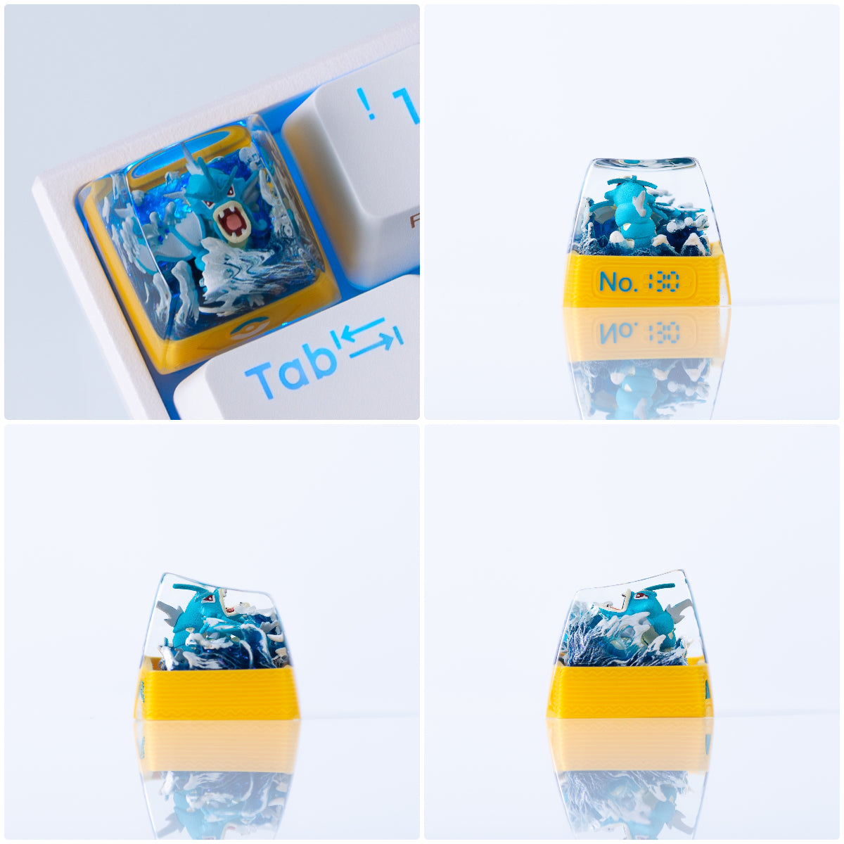 Customized personalized keycaps DIY resin drip glue translucent single ESC customized Pok é mon pet Pok é mon 3D picture book mechanical keyboard resin translucent keycaps