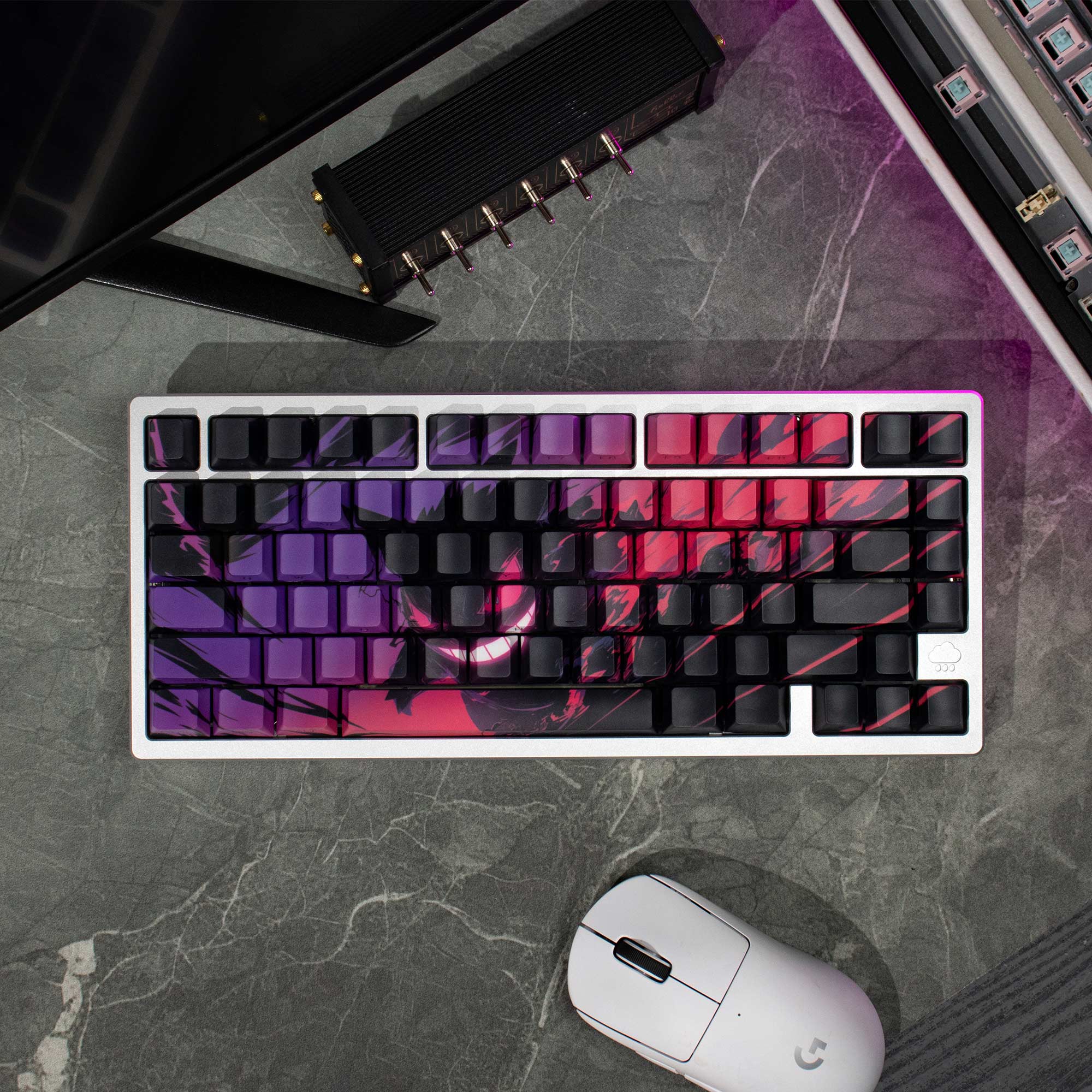 Gengar theme anime mechanical keyboard keycap side penetration PBT sublimation