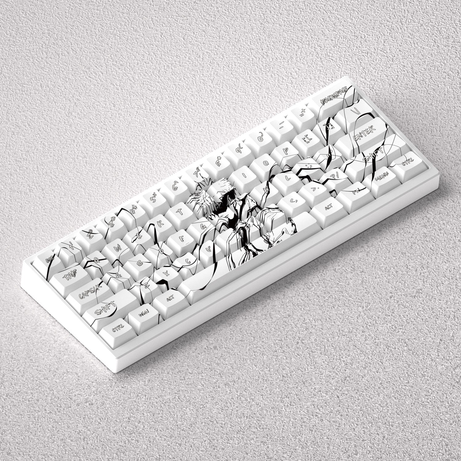 Gojo Satoru keycap anime theme factory height PBT positive fitting 60 65 68