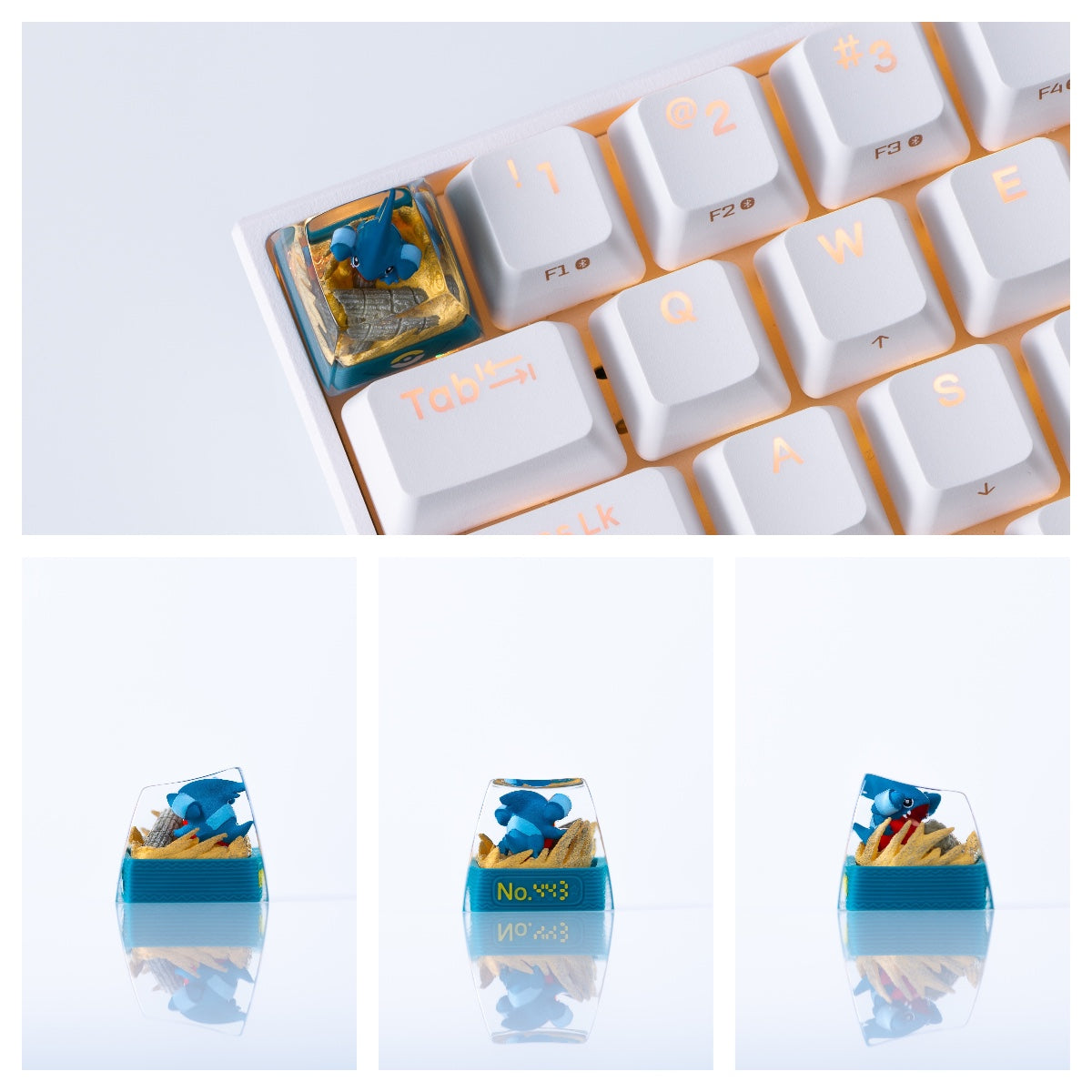 Customized personalized keycaps DIY resin drip glue translucent single ESC customized Pok é mon pet Pok é mon 3D picture book mechanical keyboard resin translucent keycaps