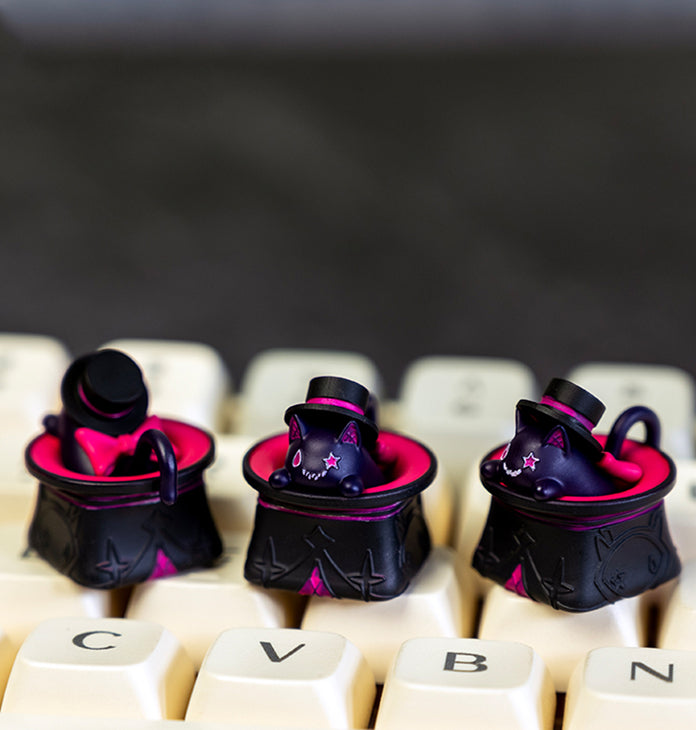 Genshin Impact Surrounding Linni Weixiao Hat Cat Mechanical Keyboard Resin Keycap Genshin Genshin Impact Keycap