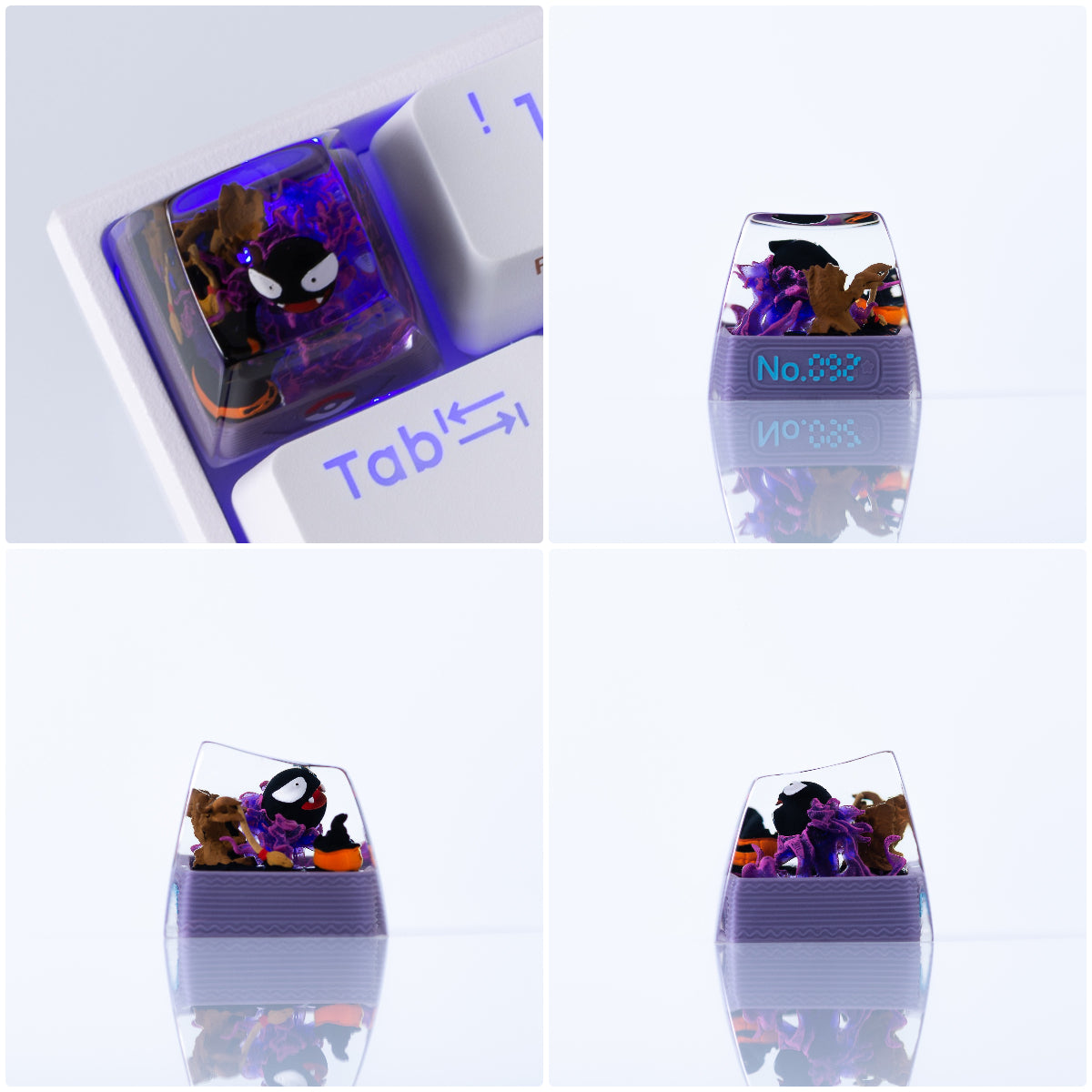 Customized personalized keycaps DIY resin drip glue translucent single ESC customized Pok é mon pet Pok é mon 3D picture book mechanical keyboard resin translucent keycaps