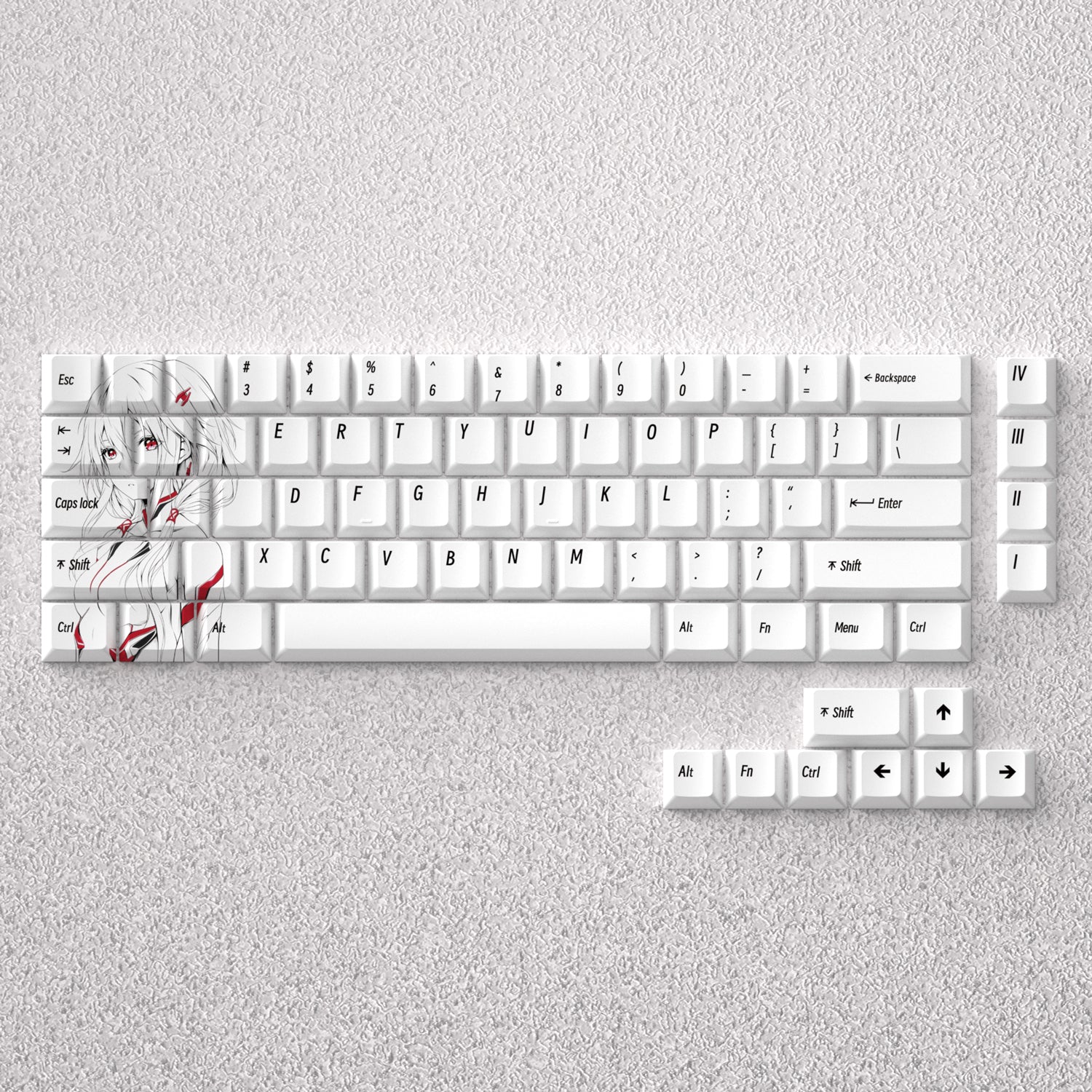 Yuzuriha Inori keycap anime theme factory height PBT positive fitting 60 65 68