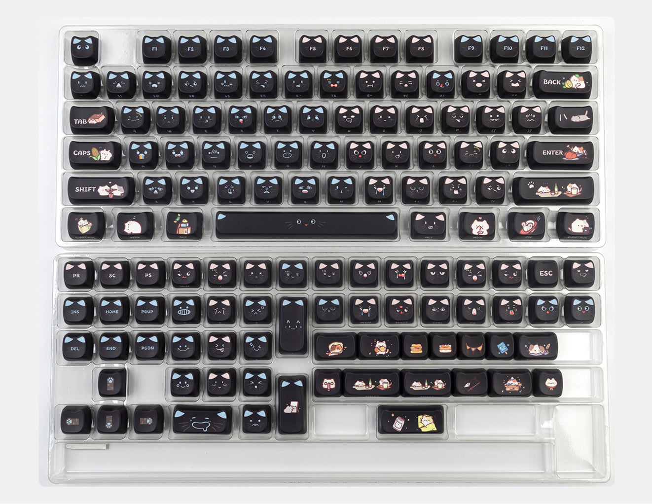 Black kitten keycap cute Cat&