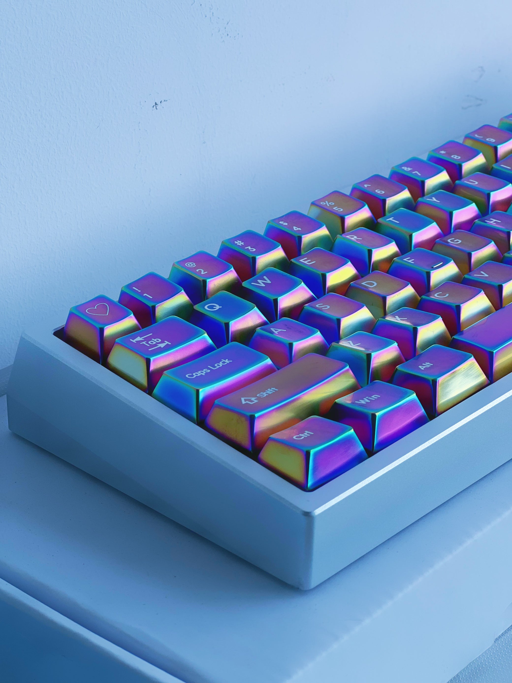 Colorful set personalized keycaps, zinc alloy colored metal decorative keycaps, customized keycaps