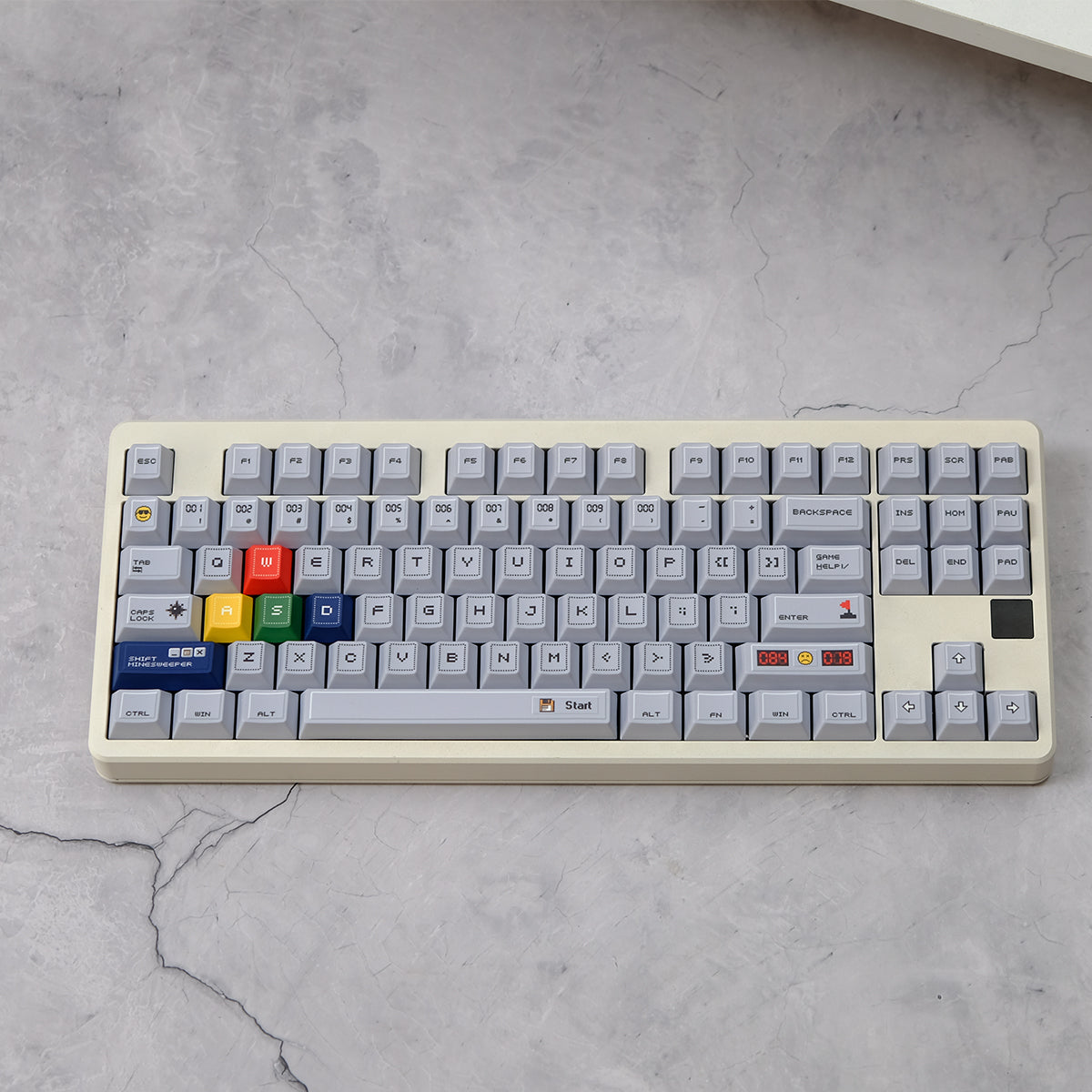 Windows Minesweeper Theme Magnetic Axis Mechanical Keyboard Keycaps PBT Thermal Sublimation Customization