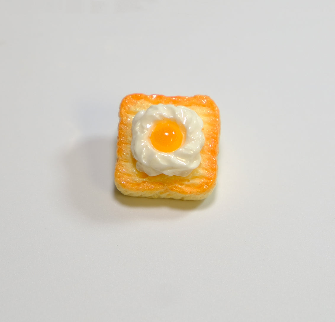 Super restored poached egg toast personalized peripheral handmade three-dimensional keycaps creative customization keycaps