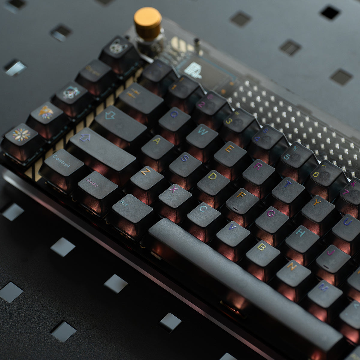 Underground World Fog Transparent Mechanical Keyboard Keycaps PC Material UV Printing Original Factory Height Keycaps