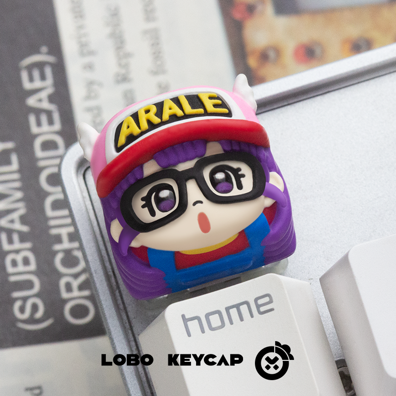 Arale Cute Emojis, Dr. Silan, IQ Doctor, Resin Keycaps, Mechanical Keyboard Decorative Keycaps, Artisankeycaps.