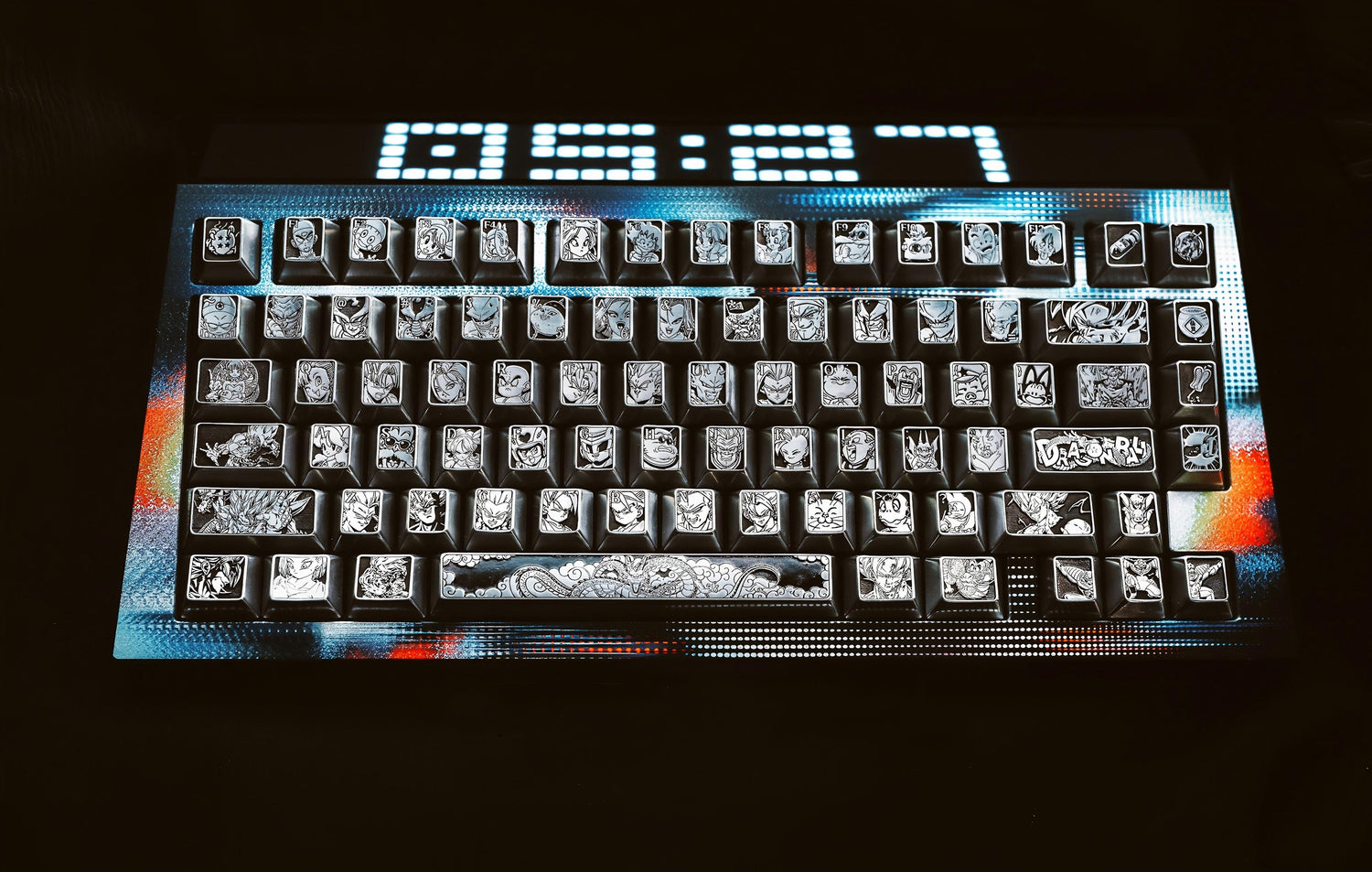 DRAGON BALL Character Complete Set, with a full set of 87 key personalized keycaps. Metals, zinc, aluminum, titanium. Anime game keycaps