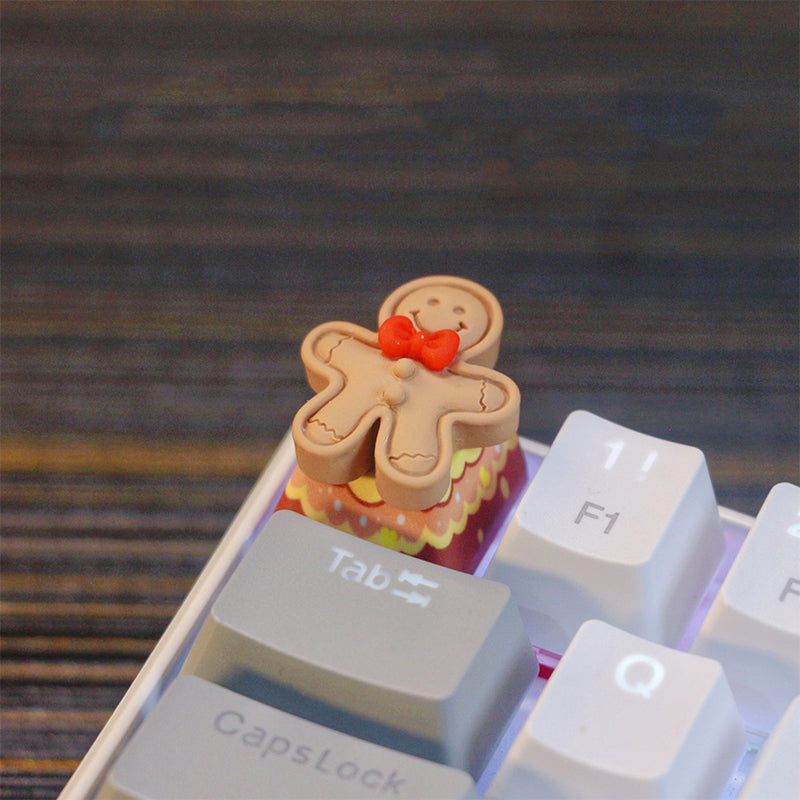 Christmas themed keycap combination, resin personalized keycaps, soft ceramic keycaps, mechanical keyboard decorative keycaps,