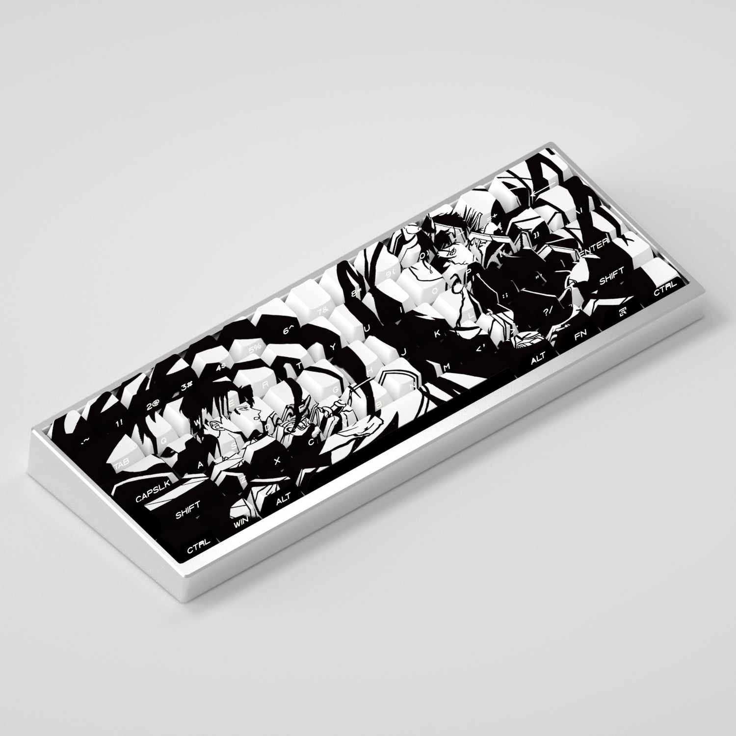 Attack on Titan,Levi Ackerman, Original height PBT side engraving of 130 keycaps set