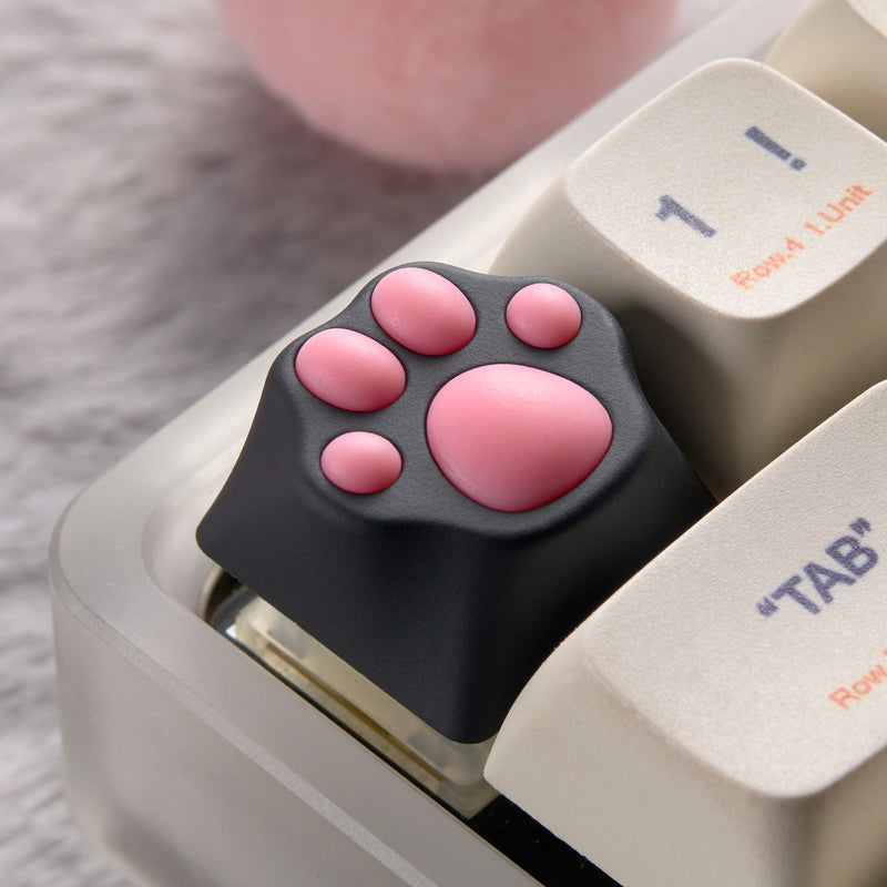 Resin cute cat paws, silicone meat pad personalized keycaps, mechanical keyboard decorative keycaps