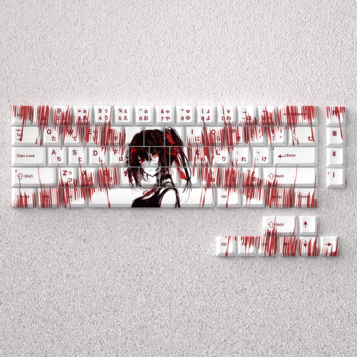 Tokisaki Kurumi keycaps DATE A LIVE theme factory high PBT five sided heat sublimation adaptation 60 65 68