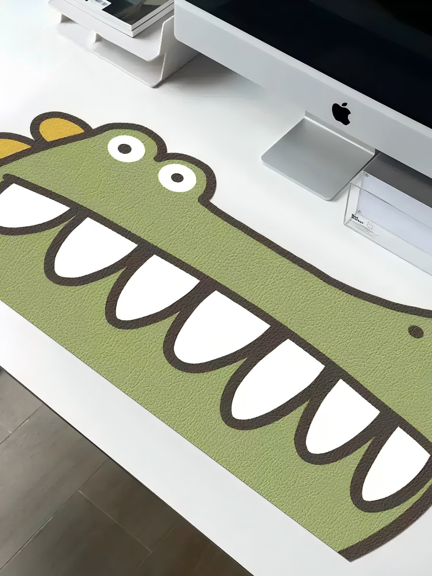 Cute dinosaur irregular leather mouse pad, women&
