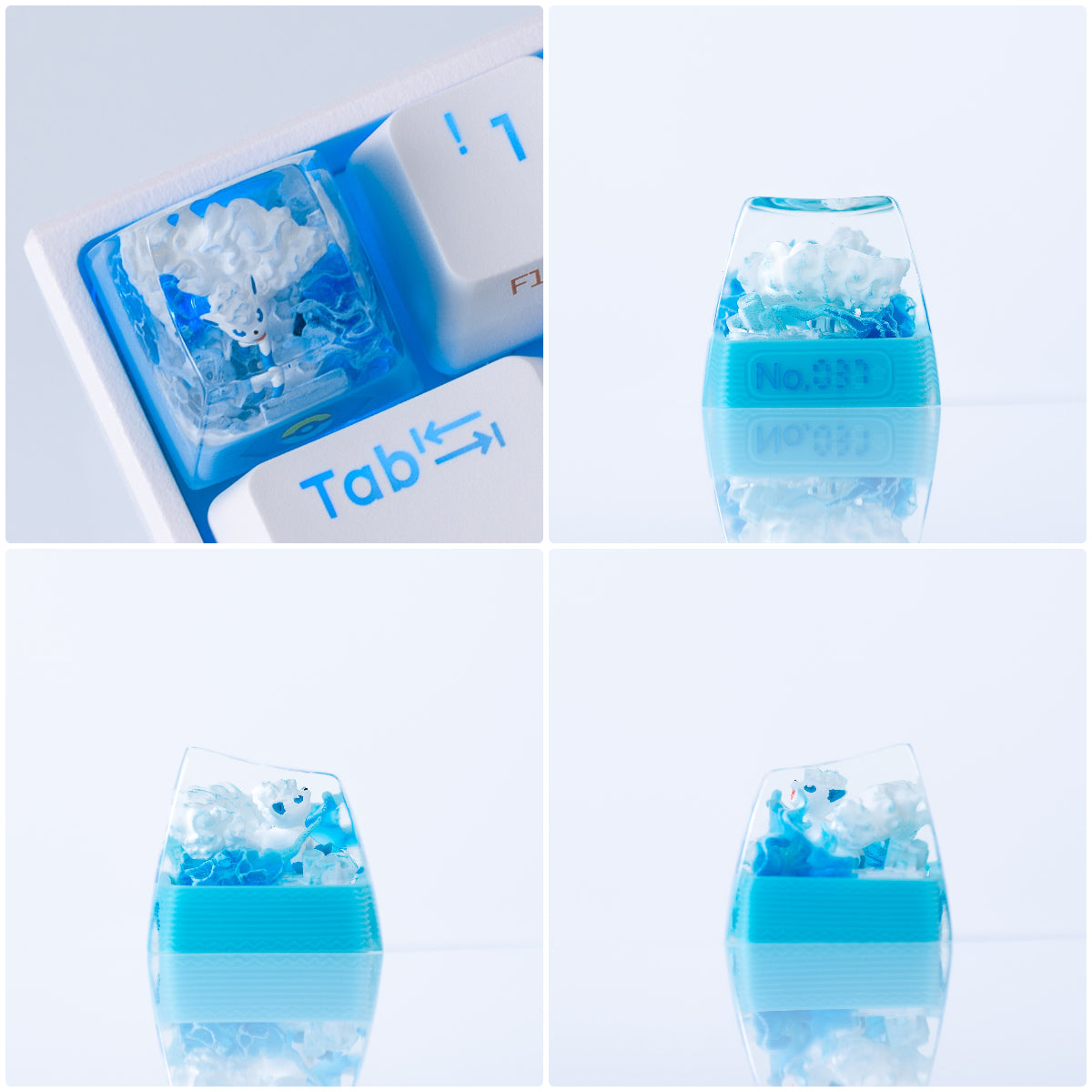 Customized personalized keycaps DIY resin drip glue translucent single ESC customized Pok é mon pet Pok é mon 3D picture book mechanical keyboard resin translucent keycaps