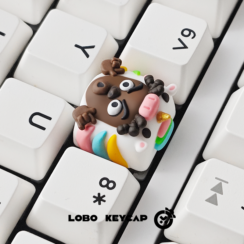 Gaze Brother, multi-color resin personalized keycaps, decorative keycaps