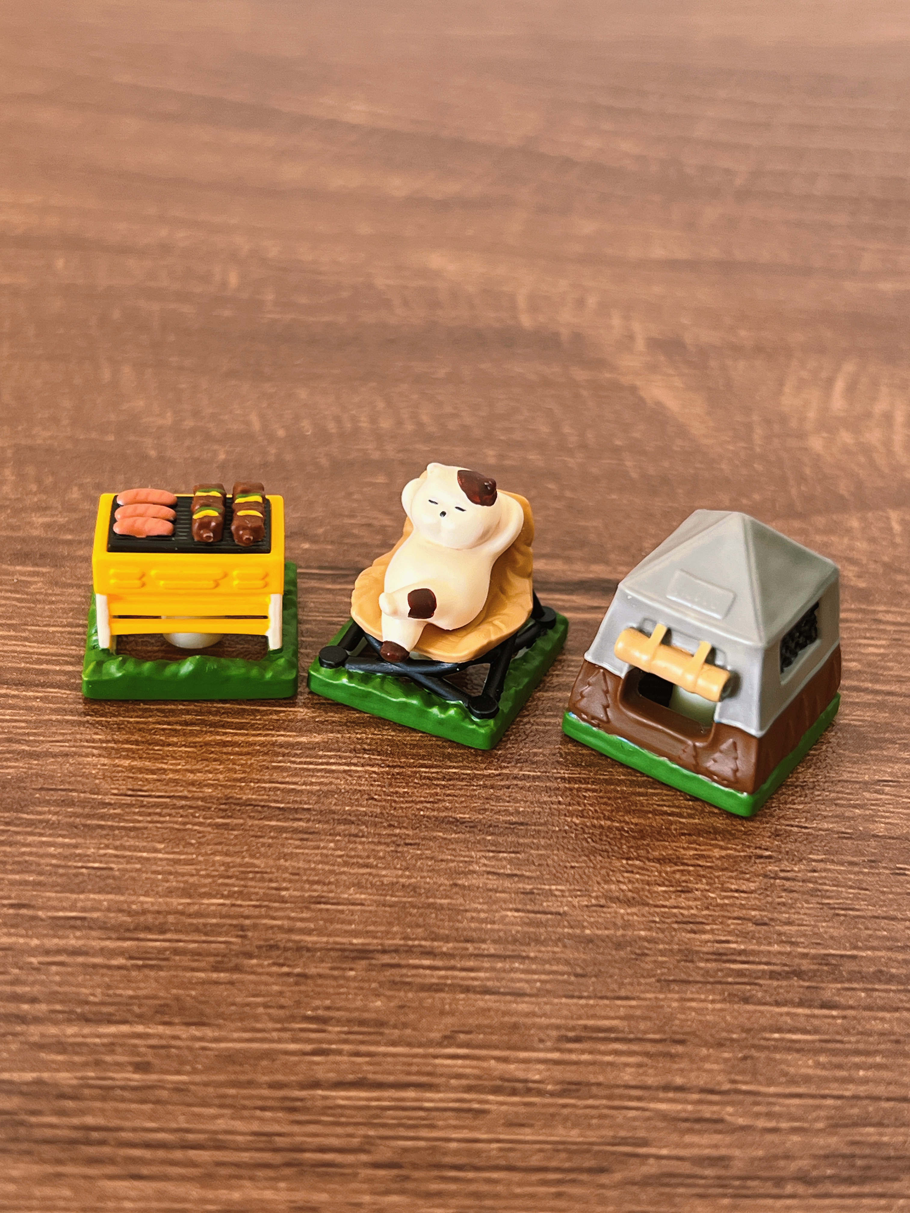 Camping cat painted personalized keycaps, universal mechanical keyboard, outdoor camping themed decorative keycaps