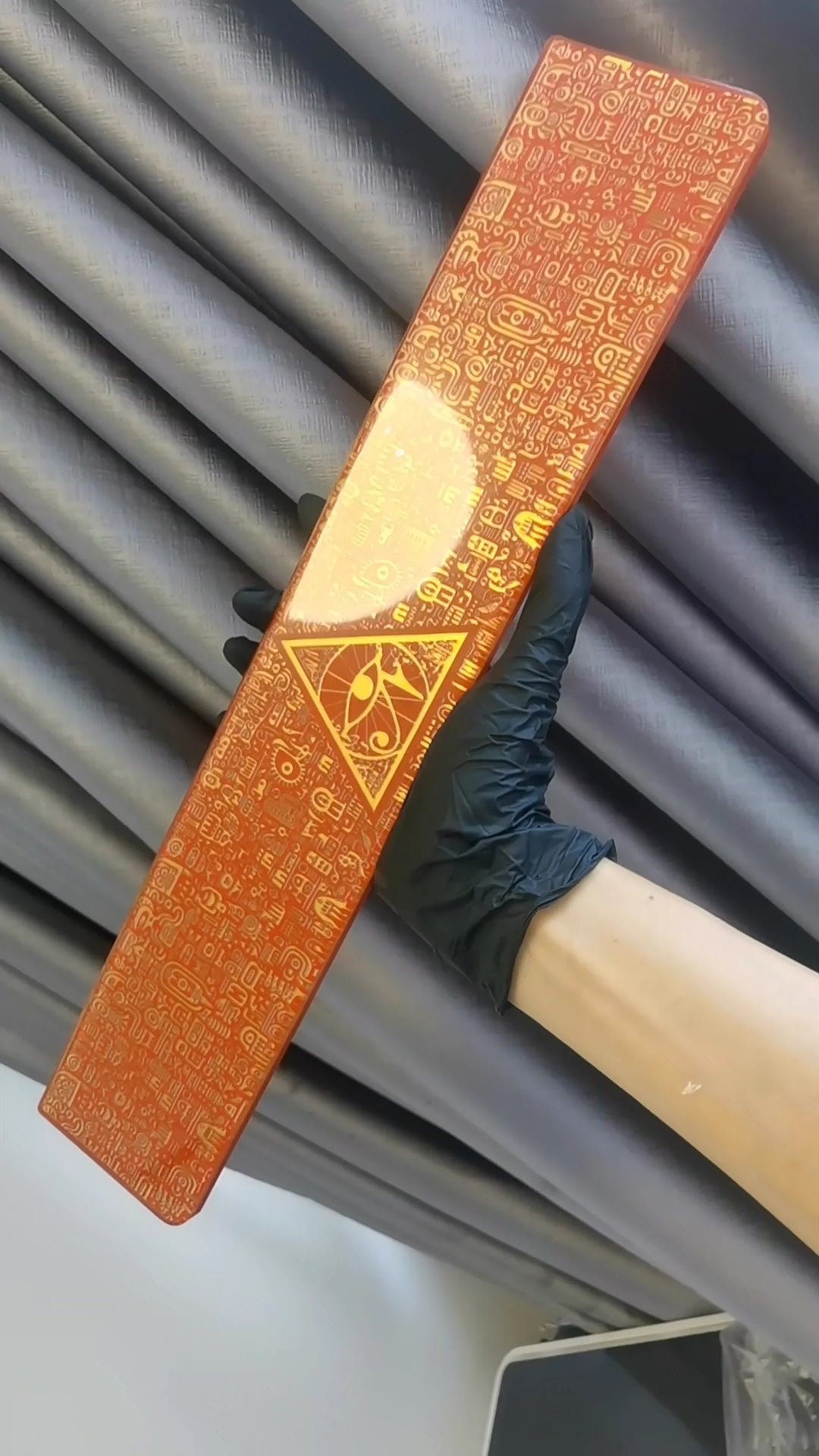 Egyptian themed black and gold color scheme, Keyboard holder, Handmade custom resin hand support, keyboard accessories