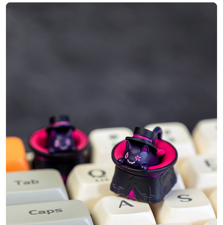 Genshin Impact Surrounding Linni Weixiao Hat Cat Mechanical Keyboard Resin Keycap Genshin Genshin Impact Keycap