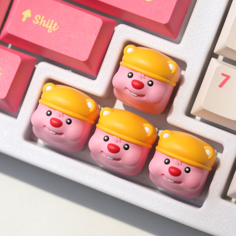 Beaver Loopy Personalized Keycap New Creative Cartoon Customized Mechanical Keyboard Loopy Personalized Keycap