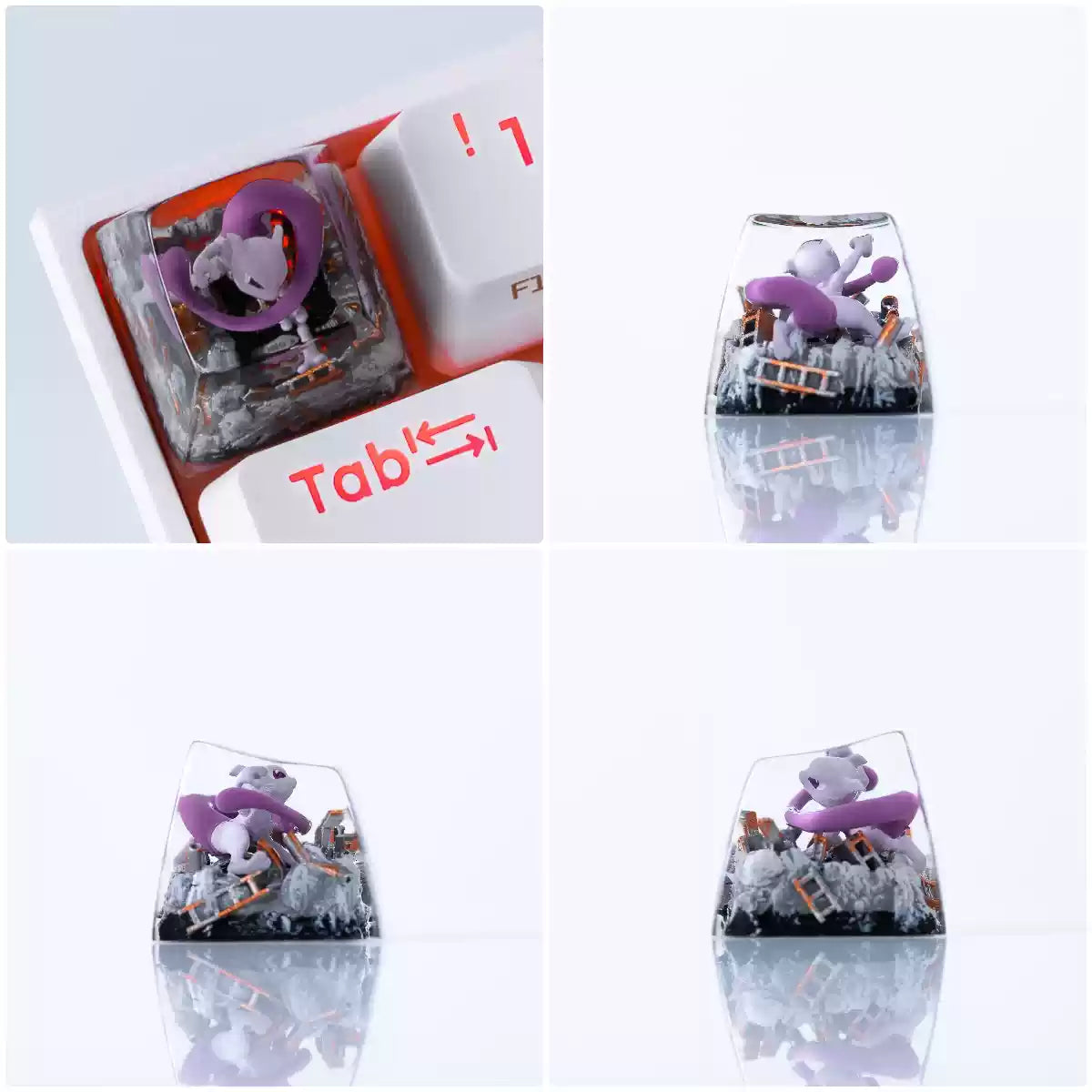 Customized personalized keycaps DIY resin drip glue translucent single ESC customized Pok é mon pet Pok é mon 3D picture book mechanical keyboard resin translucent keycaps