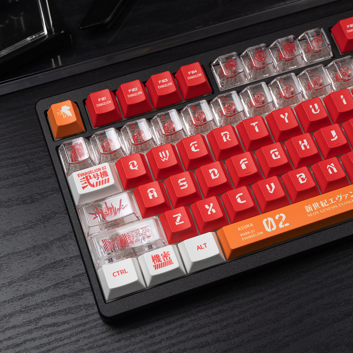 EVA mecha themed mechanical keyboard keycaps complete set PBT sublimation/PC transparent transfer printing factory height