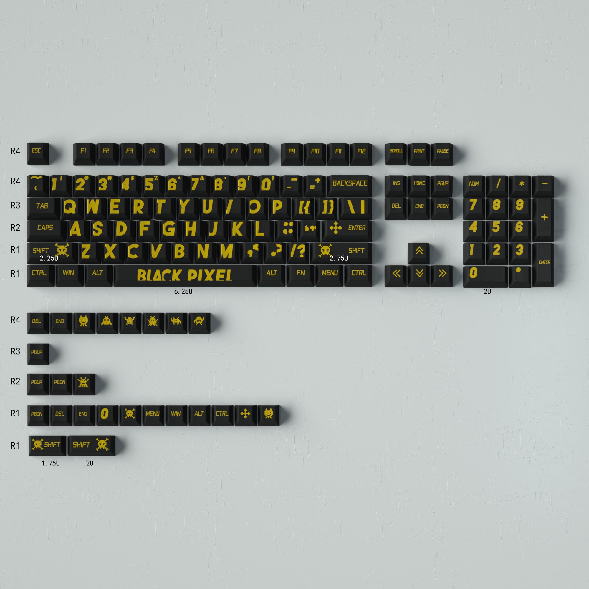 Large font mechanical keyboard keycaps complete set PBT thermal sublimation cherry factory height