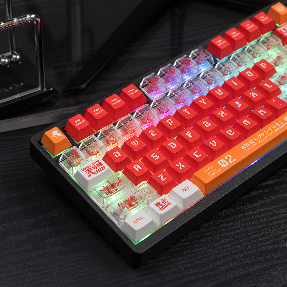 EVA mecha themed mechanical keyboard keycaps complete set PBT sublimation/PC transparent transfer printing factory height