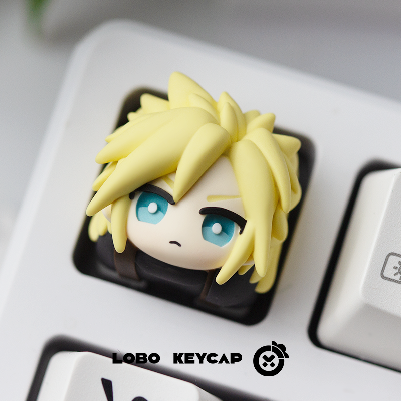 Final Fantasy series, multi-color resin personalized keycaps, decorative keycaps, anime and game character keycaps