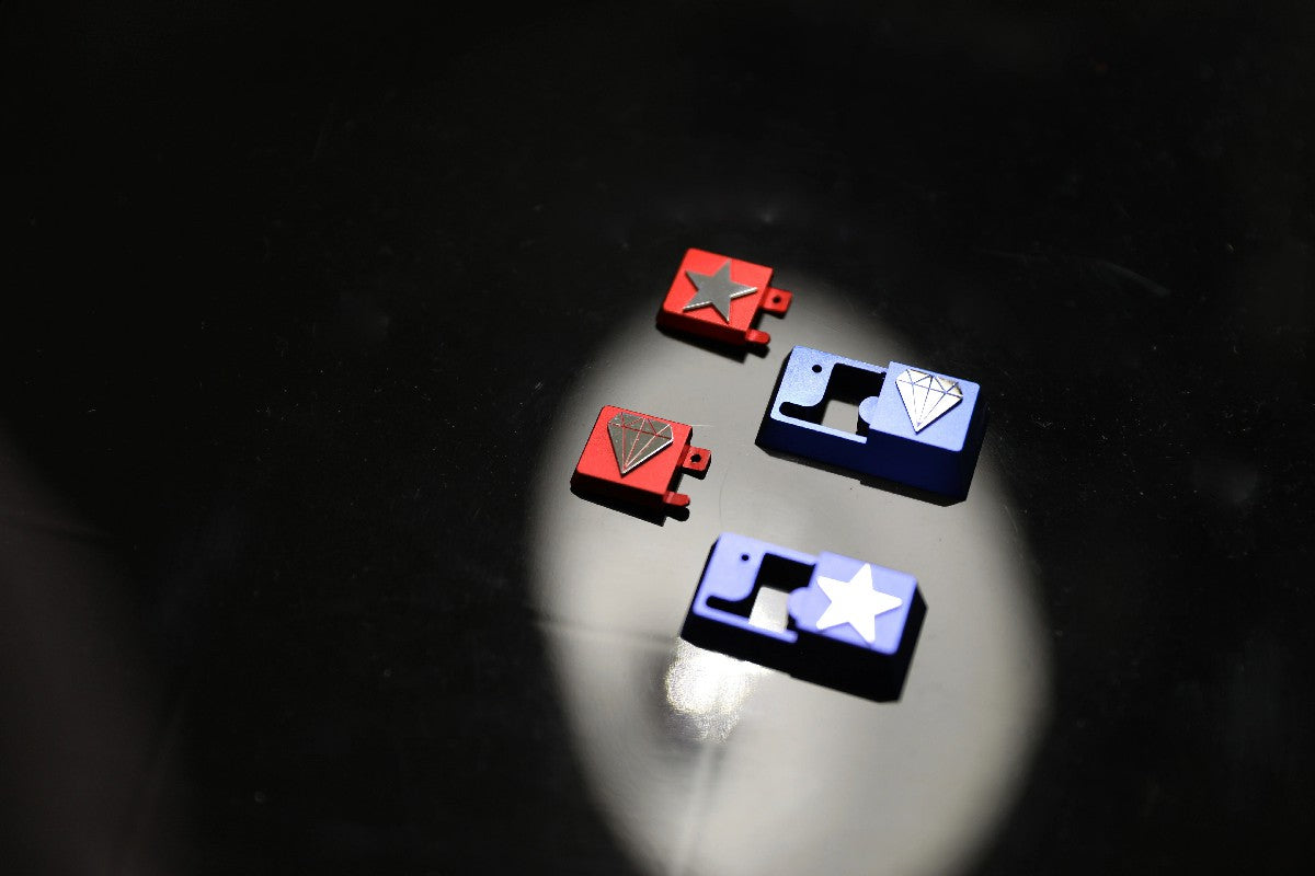 Mini 4WD classic logo, aluminum alloy 2U metal personalized keycap, decorative keycap.