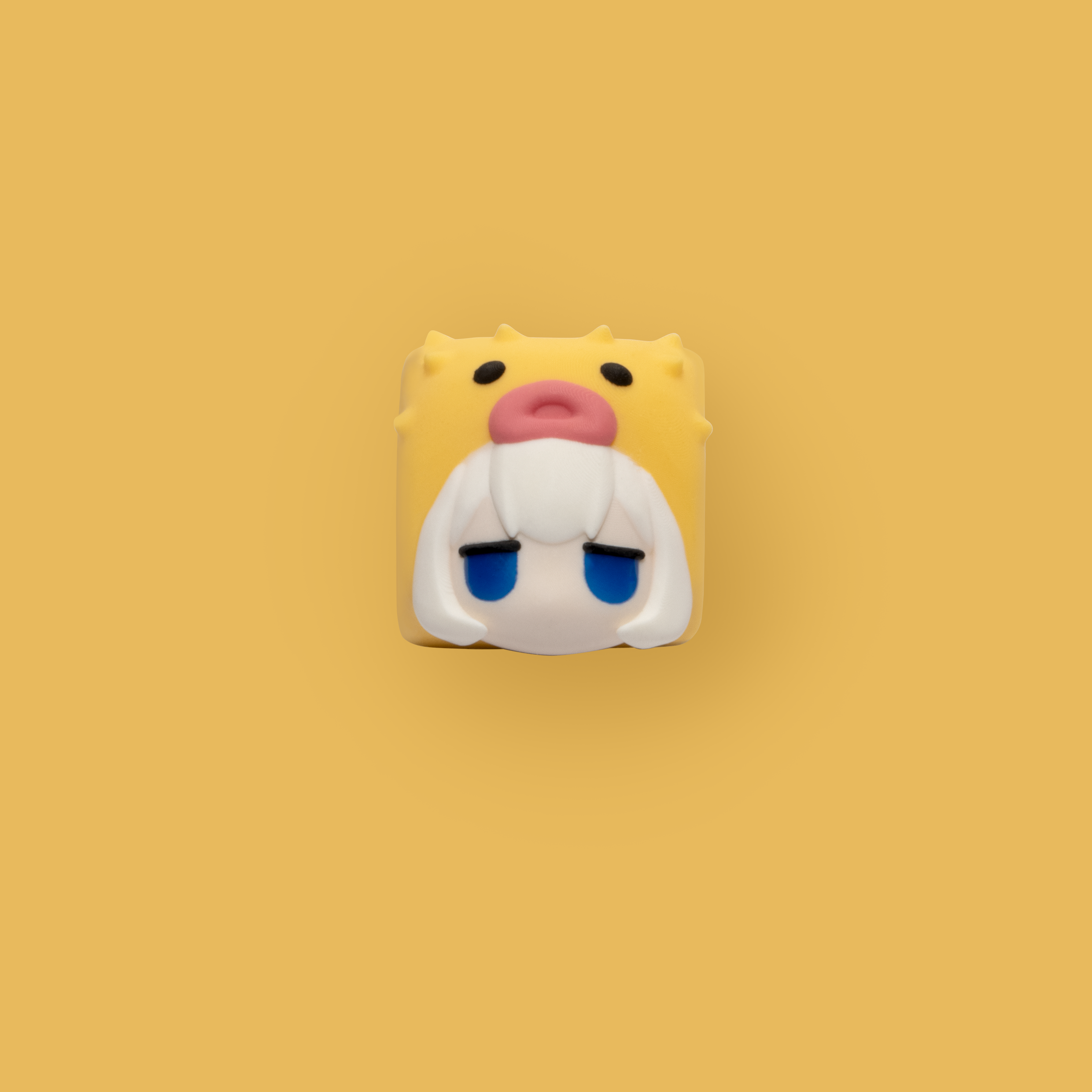 Pufferfish Girl Keycaps Customized Mechanical Keyboard Handmade Multi Color Resin Personalized Keycaps