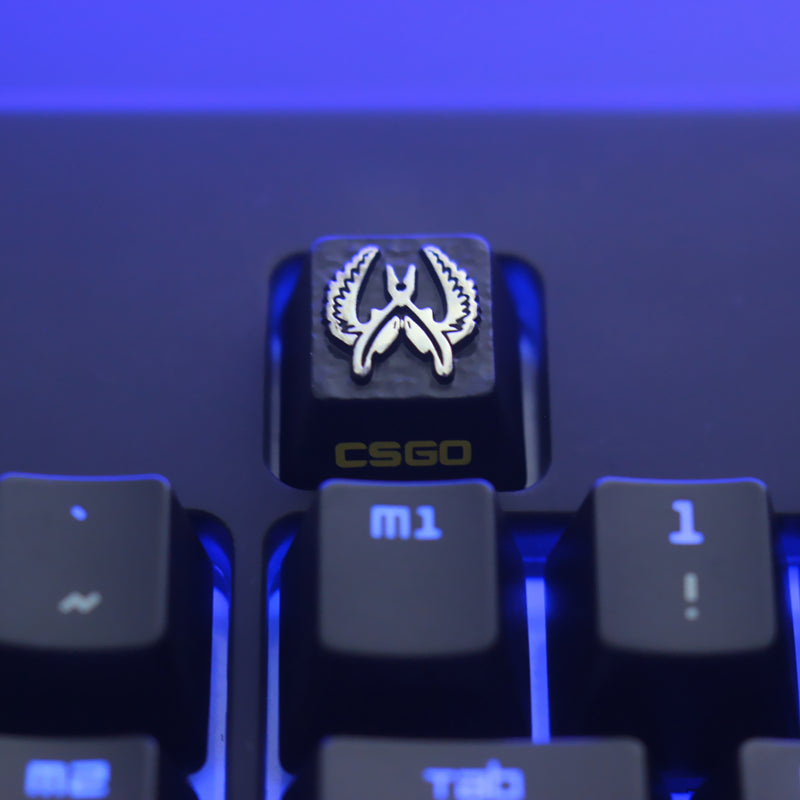 CSGO Counter Strike Game Periphery Black Melon Mechanical Keyboard Zinc Aluminum Alloy Metal Relief Keycap Keys