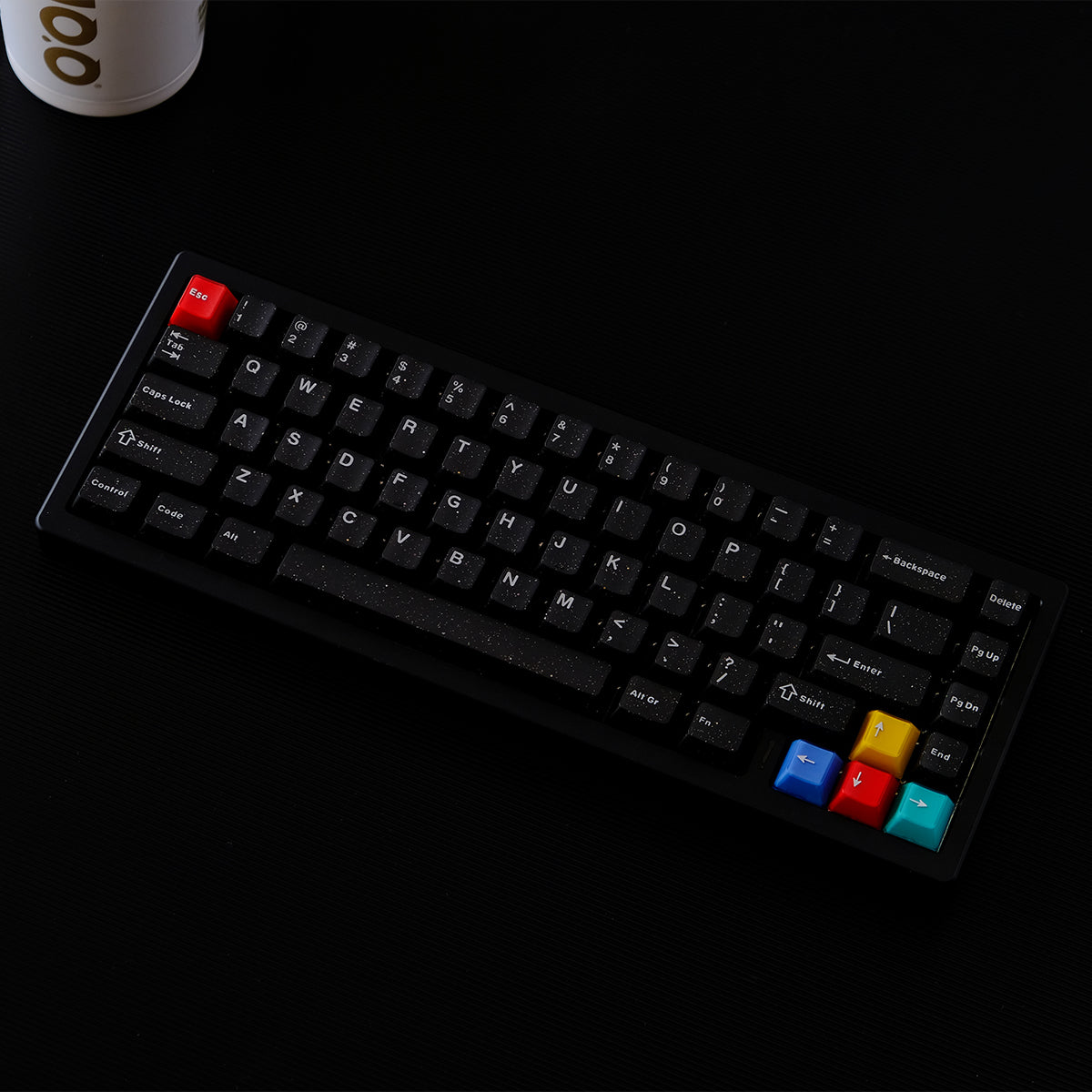 Neon neon glitter semi transparent magnetic axis mechanical keyboard keycap ABS two-color customized original factory