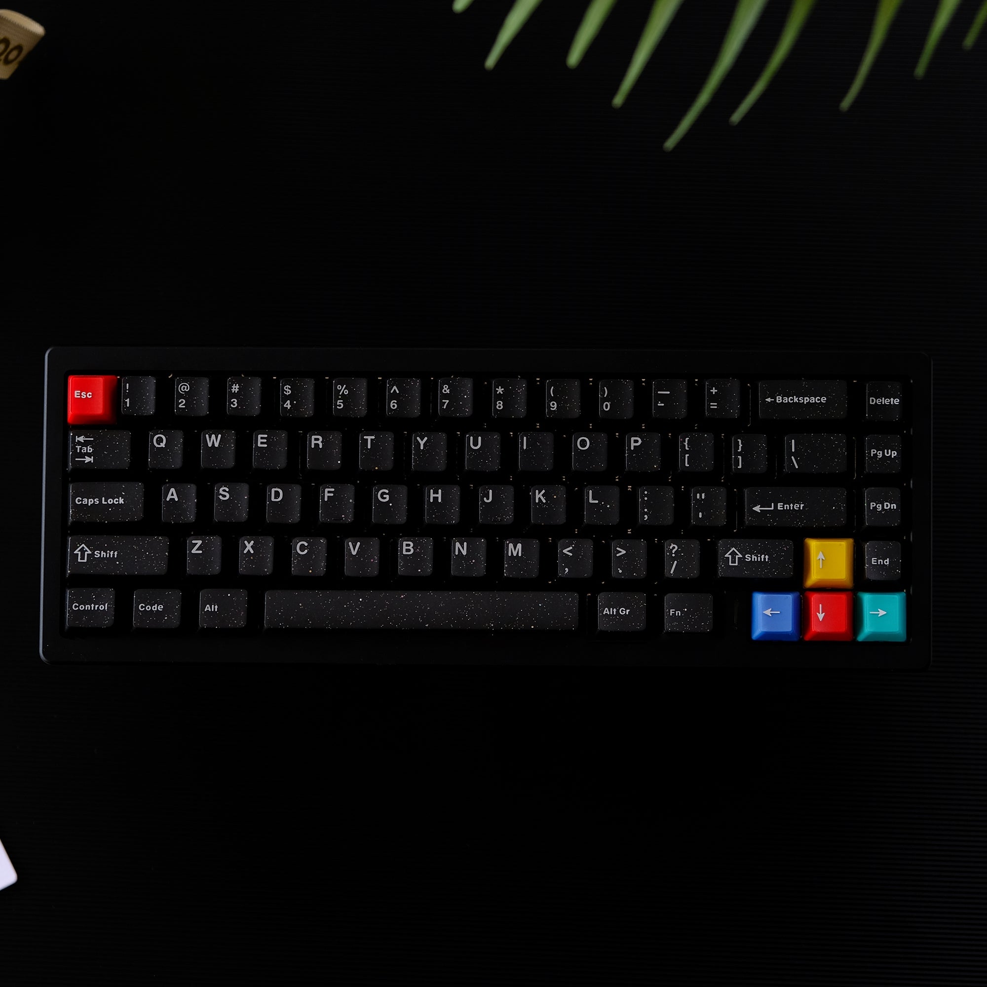 Neon neon glitter semi transparent magnetic axis mechanical keyboard keycap ABS two-color customized original factory