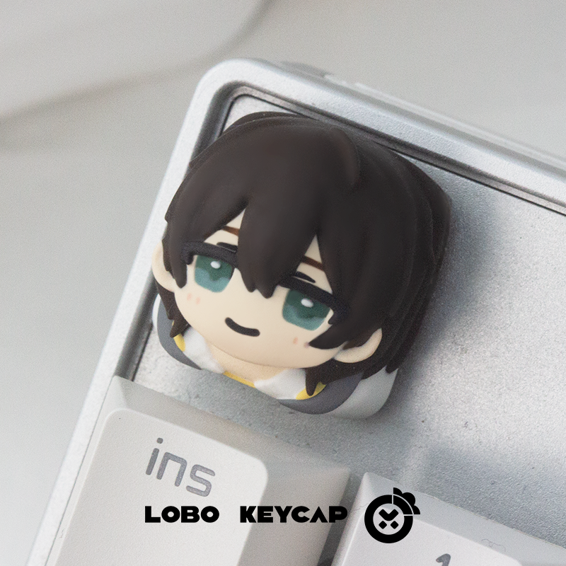 The King’s Avatar, Multi colored resin molded personalized keycaps, keyboard decorative keycaps