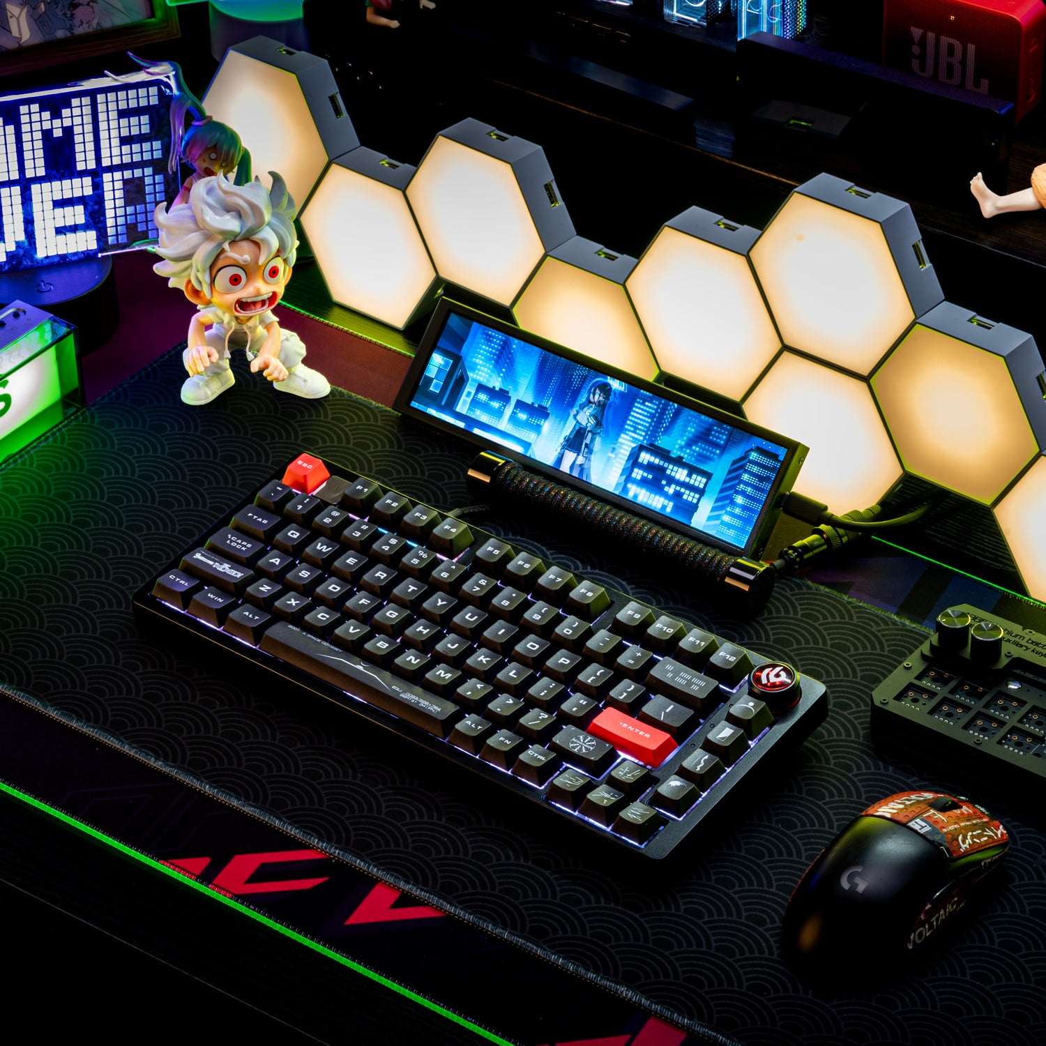 Space Roaming Theme Keycaps Black Original Factory Height PBT Customized Keycaps