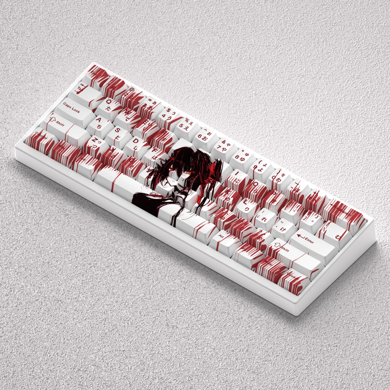 Tokisaki Kurumi keycaps DATE A LIVE theme factory high PBT five sided heat sublimation adaptation 60 65 68
