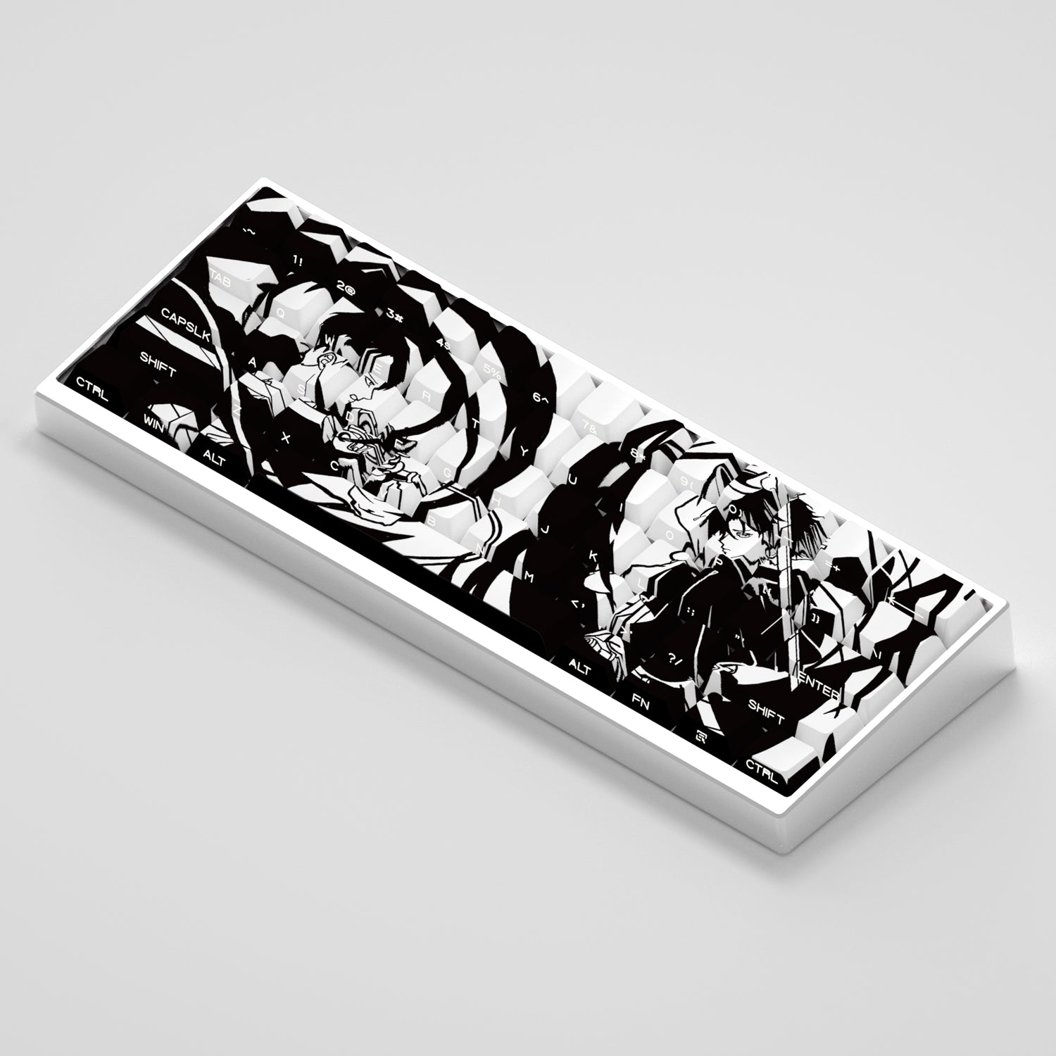 Attack on Titan,Levi Ackerman, Original height PBT side engraving of 130 keycaps set