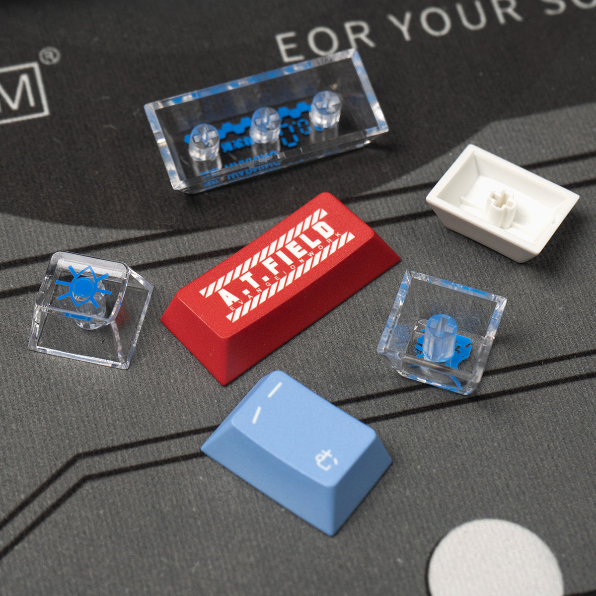 EVA mecha themed mechanical keyboard keycaps complete set PBT sublimation/PC transparent transfer printing factory height