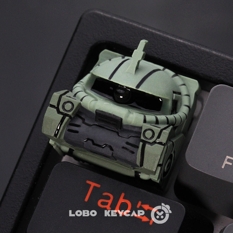 Mobile Suit Gundam MS-05 Keycap Personalized Resin Art Keycap Mechanical Keyboard Transparent Keycap