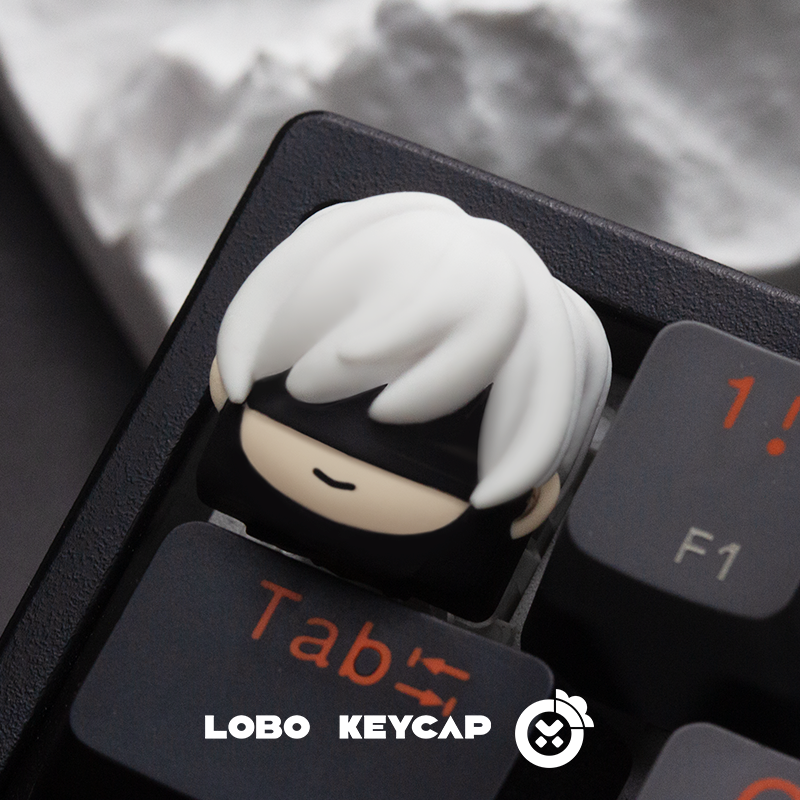 NieR:Automata,YoRHa No. 2 Type B, Multi colored resin molded keycaps, artisankeycaps