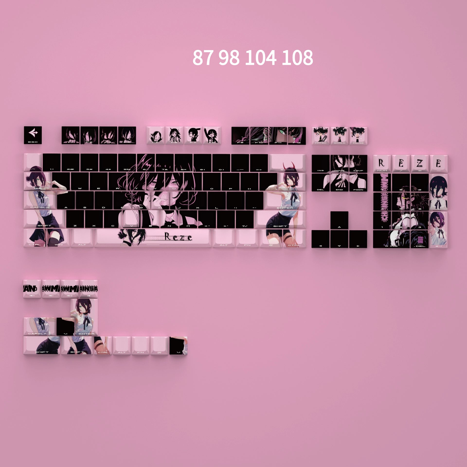 Chainsaw Man,Reze, Animation anime original height PBT suit keycap, decorative keycap